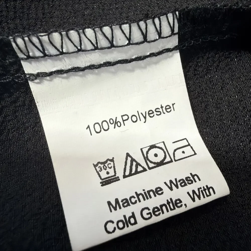 RUSTYDUSTY BOHEMIAN BLACK TUNIC SMOCK DRESS V NECK NWT Size L - Picture 10 of 10